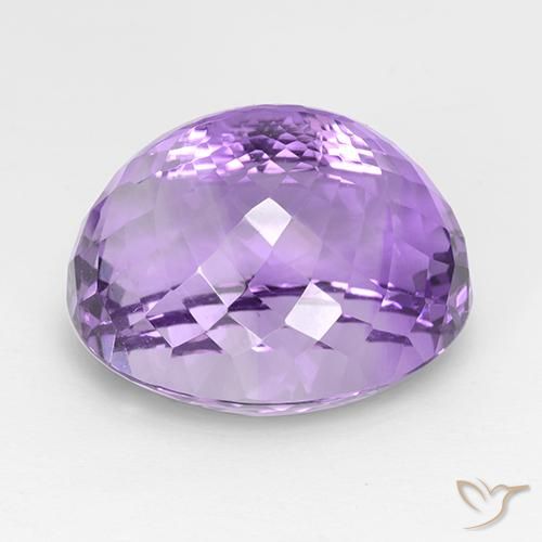 Amethyst Gemstone in 20.2 x 16.6 mm Size for Sale, Amethyst Stone in Medium Purplish Violet Color