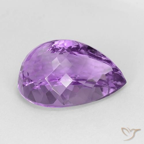Amethyst Gemstone in 22.9 x 16.6 mm Size for Sale, Amethyst Stone in Pinkish Violet Color