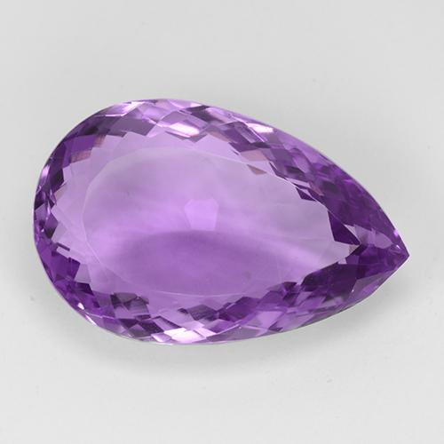Violeta rosáceo medio Amatista Gema - 23.8ct Corte en forma de pera (ID: 508977)