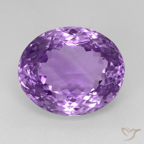 25.81 ct Oval Portuguese Cut Amethyst, 19.2 x 16.1 mm From Brazil, Photo A