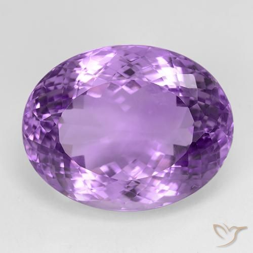31.21ct Natural Medium Purplish Violet Amethyst, Oval, IF