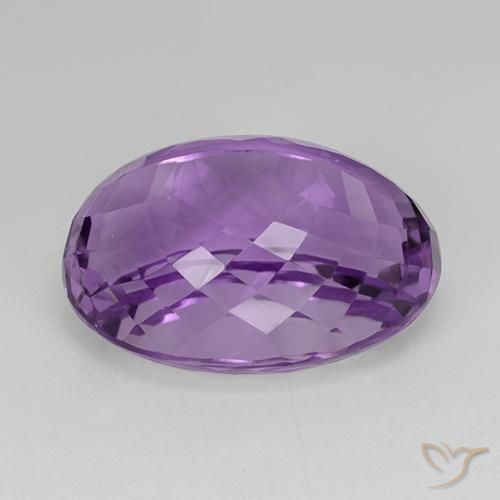 Amethyst Gemstone in 22.3 x 16.6 mm Size for Sale, Amethyst Stone in Medium Purplish Violet Color