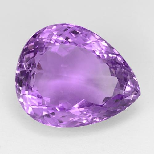 Violeta púrpura intenso Amatista Gema - 27.3ct Corte en forma de pera (ID: 509105)