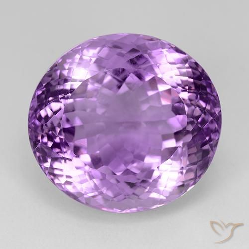 31.9 ct Oval Portuguese Cut Amethyst, 19.8 x 18.3 mm From Brazil, Photo A