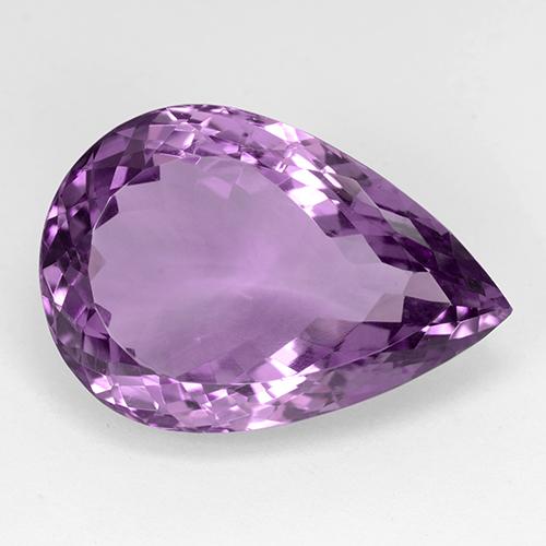 tiefrosa-violett Amethyst Edelstein - 26.4ct Birnen Schliff (ID: 509116)