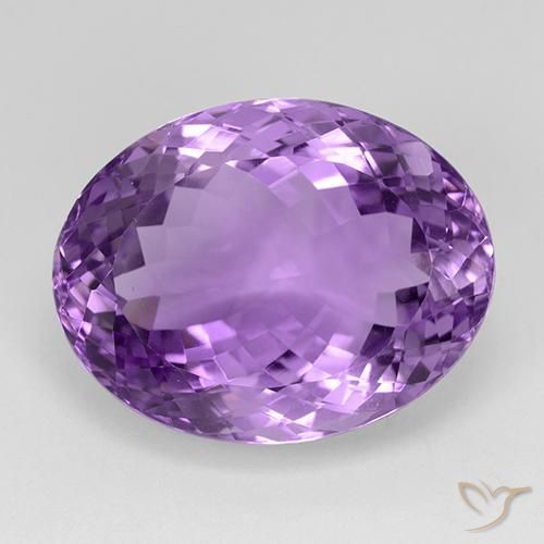 22.1 x 17.3mm Oval Facet Violet Amethyst from Brazil, Weight of 29.02ct, Natural untreated Gemstone in IF Clarity, 1pc Amethyst - Color: Deep Purplish Violet, Mohs Hardness of 7 suitable for daily wear jewelry, Pisces Zodiac Stone, Photo A