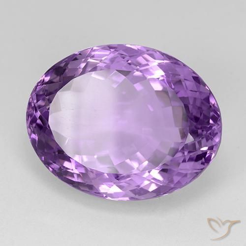 29.02 ct Violet Amethyst Stone, Natural Amethyst in Oval Facet Shape for Sale