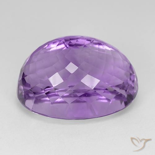 Amethyst Gemstone in 21.9 x 16.4 mm Size for Sale, Amethyst Stone in Purplish Violet Color
