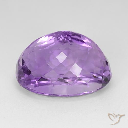 Amethyst Gemstone in 21.1 x 16.2 mm Size for Sale, Amethyst Stone in Pinkish Violet Color