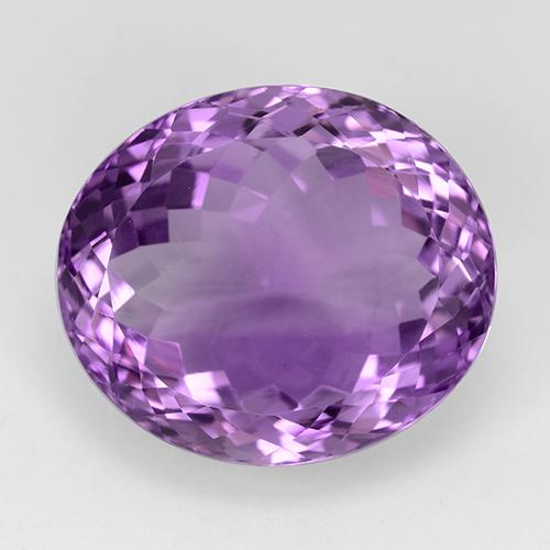 Medium-Dark Violet Amethyst Gem - 25.7ct Oval Facet (ID: 509122)