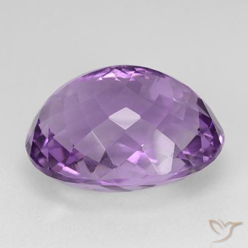 Amethyst Gemstone in 20.9 x 16.6 mm Size for Sale, Amethyst Stone in Pinkish Violet Color