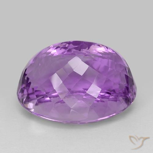 Amethyst Gemstone in 20.8 x 16.9 mm Size for Sale, Amethyst Stone in Medium Purplish Violet Color