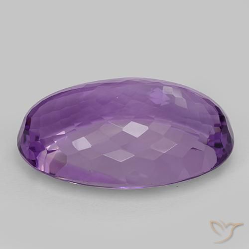 Amethyst Gemstone in 26.3 x 16.9 mm Size for Sale, Amethyst Stone in Medium Violet Color
