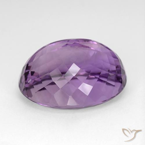 Amethyst Gemstone in 22.5 x 18.4 mm Size for Sale, Amethyst Stone in Pinkish Violet Color
