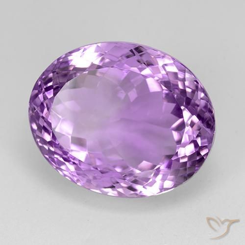 25.80 ct Violet Amethyst Stone, Natural Amethyst in Oval Facet Shape for Sale