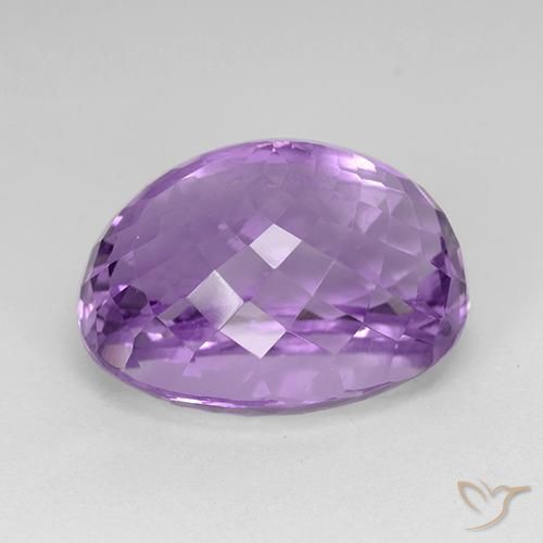 Amethyst Gemstone in 19.5 x 15.9 mm Size for Sale, Amethyst Stone in Medium Pinkish Violet Color