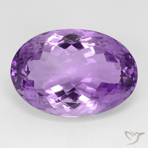 29.48ct Oval Facet Violet Amethyst from Brazil, Dimension 23.9 x 16.6mm, Natural untreated Gemstone, VVS Clarity, 1 piece Amethyst in Purplish Violet Color, Mohs Hardness of 7 suitable for daily wear jewelry, Unblocks Crown Chakra, Photo A