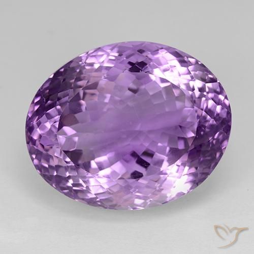 32.18ct Natural Medium Purplish Violet Amethyst, Oval, VVS