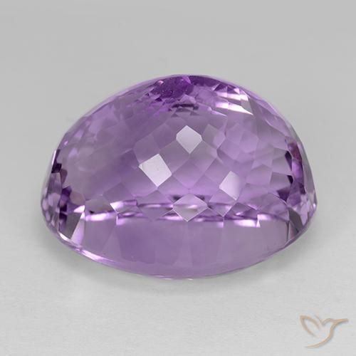 Amethyst Gemstone in 21 x 17.1 mm Size for Sale, Amethyst Stone in Medium Purplish Violet Color