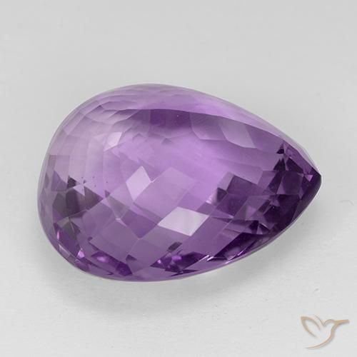 Amethyst Gemstone in 21.1 x 19.2 mm Size for Sale, Amethyst Stone in Purplish Violet Color