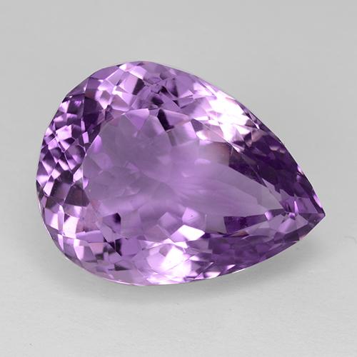 Medium-Light Purplish Violet Аметист Камень - 23.8ct Фасетная Груша (ID: 509249)