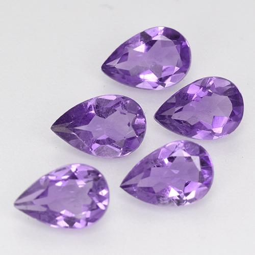 Intense Violet Amethyst Edelstein - 0.4ct Birnen Schliff (ID: 513015)