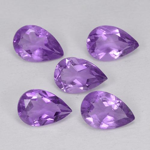 Medium Violet Аметист Камень - 0.4ct Фасетная Груша (ID: 513022)
