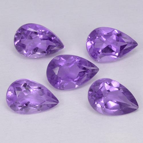 Violeta medio Amatista Gema - 0.4ct Corte en forma de pera (ID: 513024)