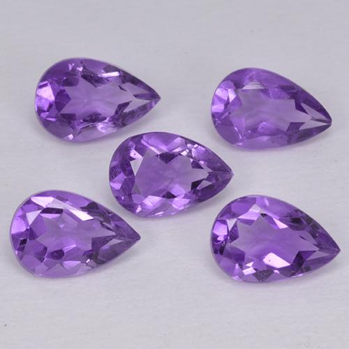Violeta medio Amatista Gema - 0.4ct Corte en forma de pera (ID: 513025)