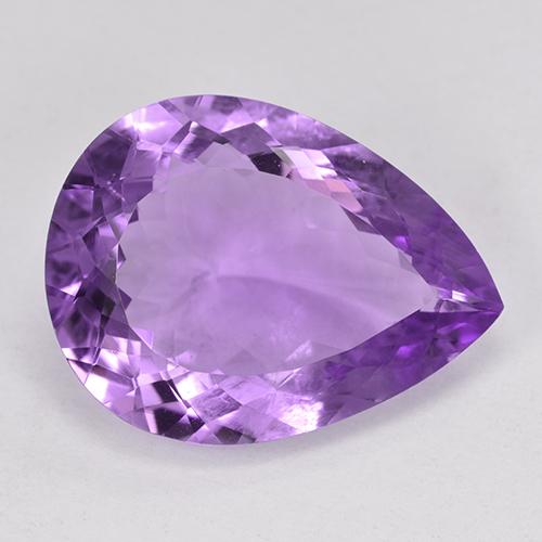 Vivid Violet Amethyst Gem - 12.6ct Pear Facet (ID: 514105)