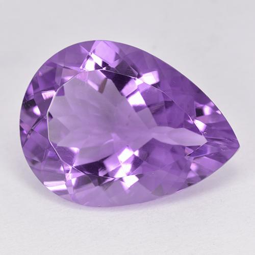 Intense Violet Amethyst Gem - 14ct Pear Facet (ID: 514107)