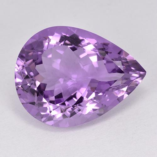 Medium Purplish Violet Amethyst Gem - 14.7ct Pear Facet (ID: 514112)