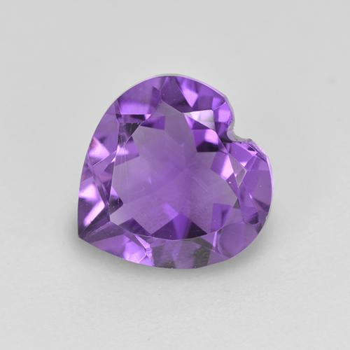 Medium Violet Amethyst Gem - 1.5ct Heart Facet (ID: 514994)