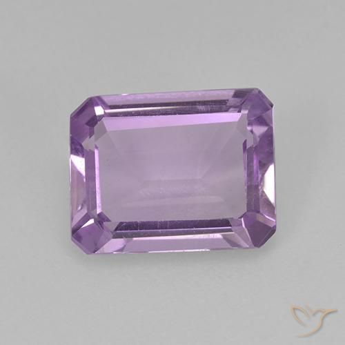 1.84 ct Violet Amethyst Stone, Natural Amethyst in Octagon Step Cut Shape for Sale