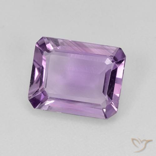 1.79 ct Violet Amethyst Stone, Natural Amethyst in Octagon Step Cut Shape for Sale