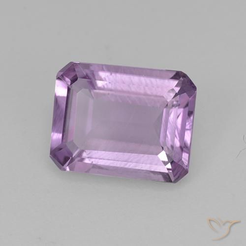 1.82 ct Violet Amethyst Stone, Natural Amethyst in Octagon Step Cut Shape for Sale
