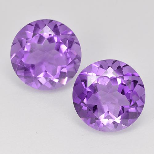 Intense Violet Amethyst Gem - 1.8ct Round Facet (ID: 515363)
