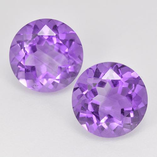 Medium Violet Amethyst Gem - 1.8ct Round Facet (ID: 515364)