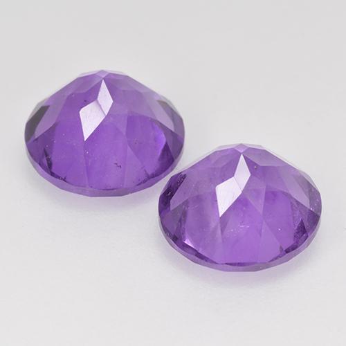 Amethyst Gemstones in 8 mm (calibrated) Size for Sale, Amethyst Stones in Medium-Light Violet Color