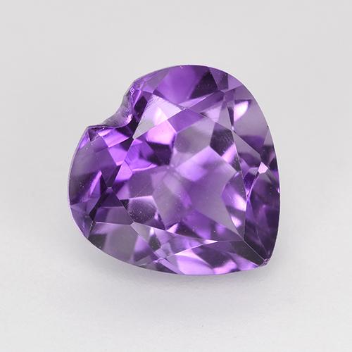 Vivid Violet Аметист Камень - 1.7ct Фасетная огранка формы Сердце (ID: 515393)