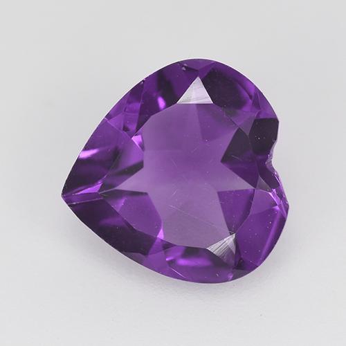 Violeta intenso Amatista Gema - 1.3ct Forma de corazón (ID: 515399)