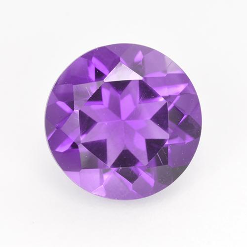 Intense Violet Amethyst Gem - 1.7ct Round Facet (ID: 515529)
