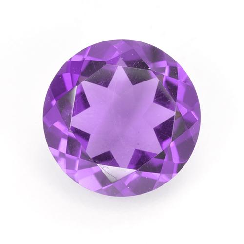 Vivid Violet Amethyst Gem - 1.8ct Round Facet (ID: 515530)