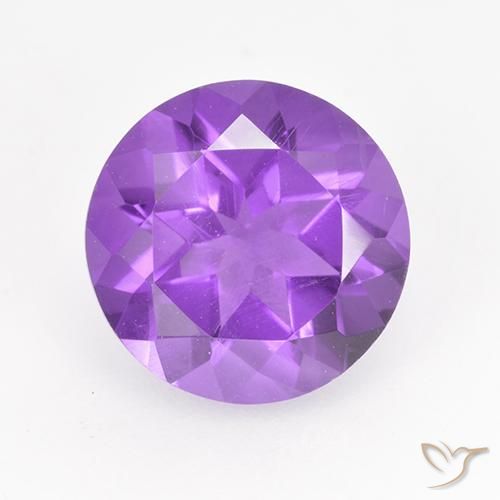 Violeta medio Amatista Gema - 1.7ct Faceta Redonda (ID: 515534)