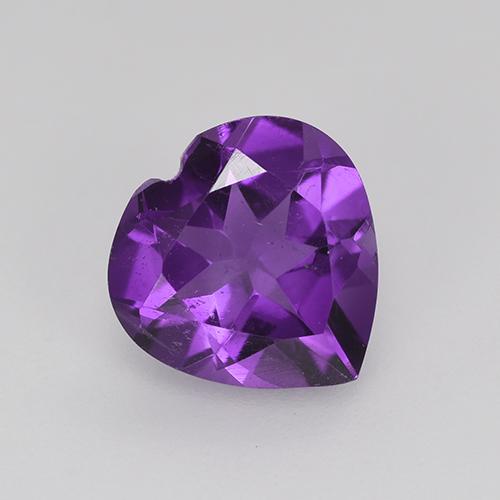 Medium-Dark Violet Amethyst Gem - 1.5ct Heart Facet (ID: 515912)