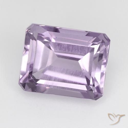 2.55 ct Violet Amethyst Stone, Natural Amethyst in Octagon Step Cut Shape for Sale
