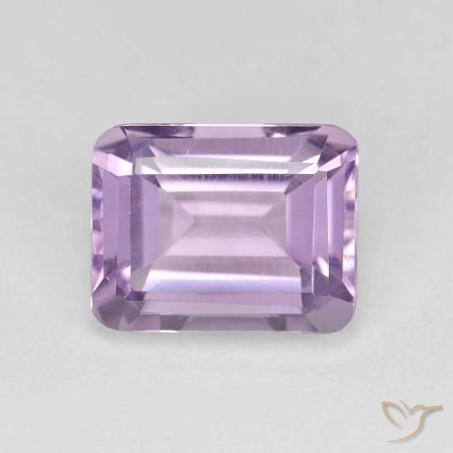 2.37ct Natural Light Violet Amethyst, Emerald Cut, VVS
