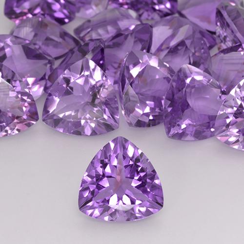 Medium-Light Purplish Violet Ametista Gem - 4.7ct Sfaccettatura trilliant (ID: 516113)