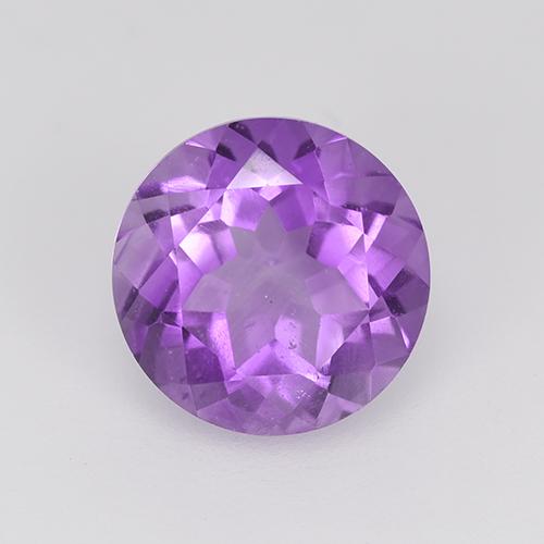 Intense Violet Amethyst Gem - 1.7ct Round Facet (ID: 516238)