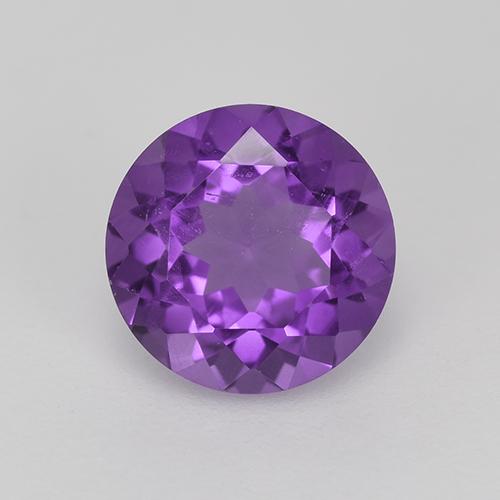 Темно-фиолетовый Аметист Камень - 1.8ct Круглая Фасетная Огранка (ID: 516240)